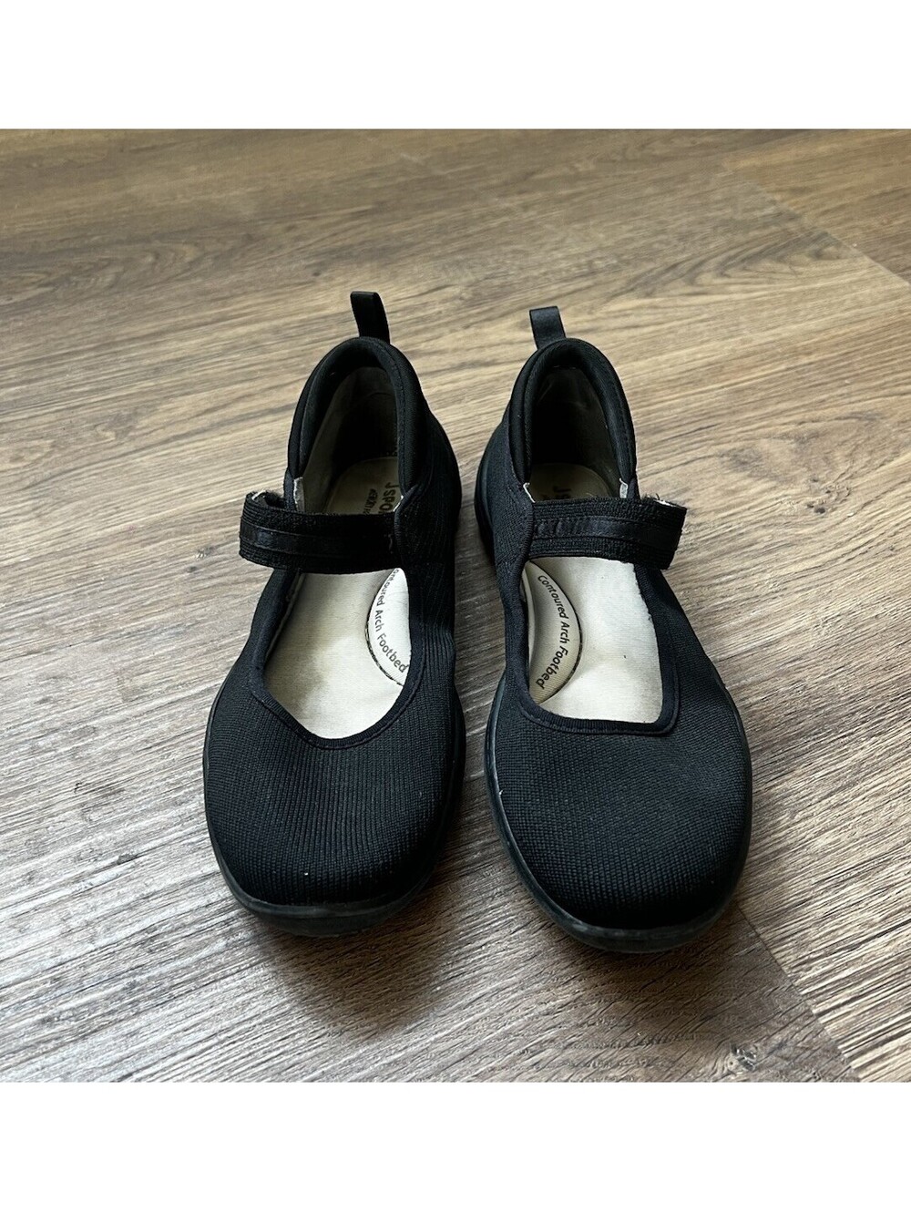 JSPORT by Jambu Women’s Size 7M Black Memory Foam Mary Jane Flats